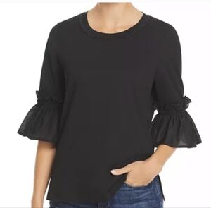 Kobi Halperin Samar Bell-Sleeve Top Medium Black